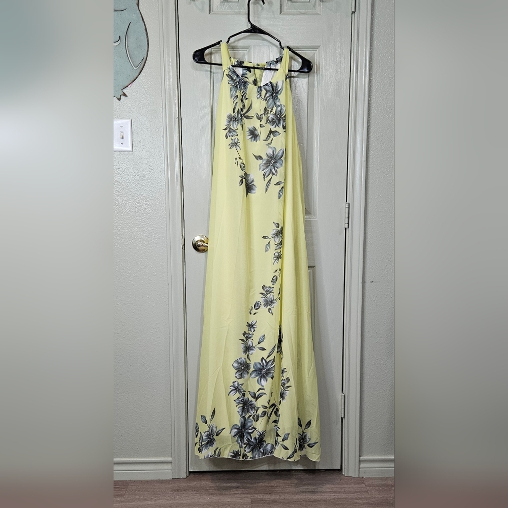 Yellow Halter Maxi Dress